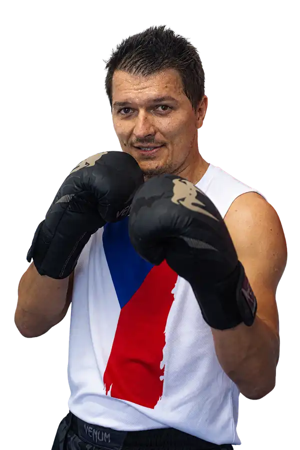 Martin Houška v boxerském postoji